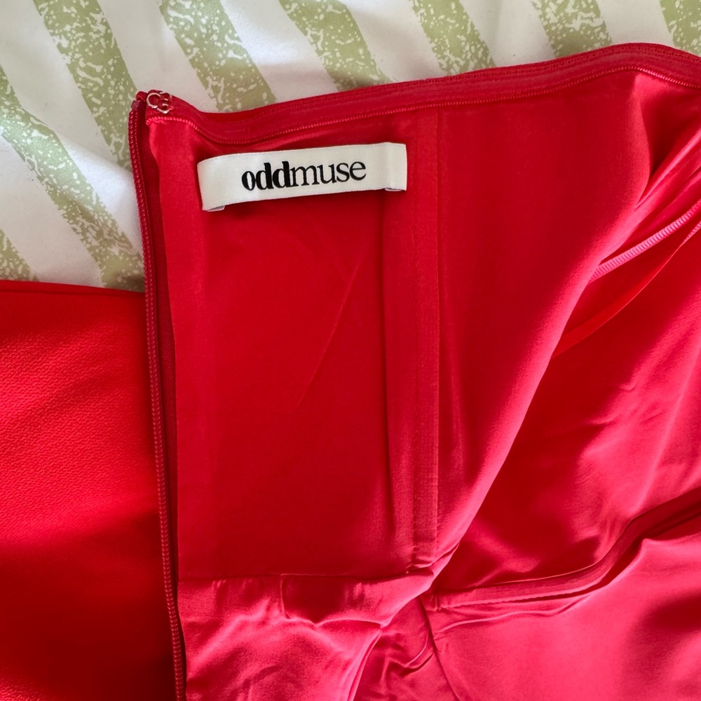 Odd Muse Red Strapless Dress - Picture 4 of 7